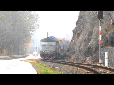 Rozjezd tlumičovky 749.253-1 ze stanice Praha Zbraslav 17.11.2013