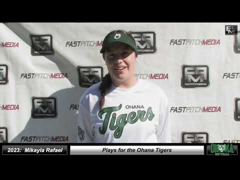 2023 Mikayla Rafael 3.8 GPA - Third Base Softball Skills Video - Ohana Tigers