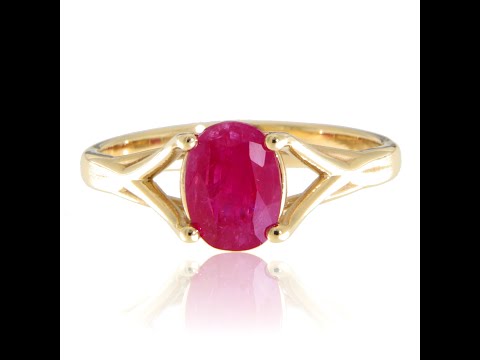 Inel aur 14k cu Rubin Natural fara Tratament