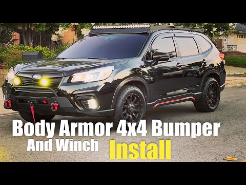 Body Armor 4X4 Bumper and Winch Install 2019 Subaru Forester Sport