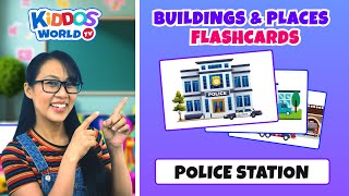 Learn Different Kinds of Buildings and Places Flashcards in the City with Miss V