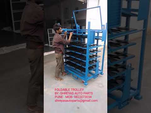 3 ft. mild steel foldable trolley for material handling, for...
