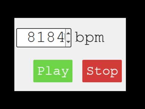 5 BPM to 9600 BPM (160 Hz), then back to 9 BPM.