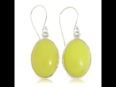 Cercei Argint 925 Opal Verde Natural - Stralucire si Reflectie Vibranta