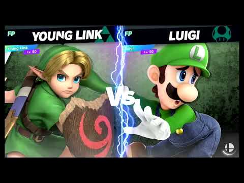 Super Smash Bros Ultimate Amiibo Fights – Young Link vs the World #9 Young Link vs Luigi
