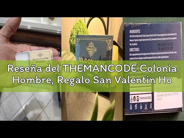 Vídeo relacionado con THEMANCODE Colonia Hombre, Regalo San Valentin Hombre, Perfume Sólido con Sándalo, Vetiver, Cedro, Salvia, Paquete de 4