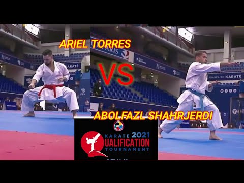Ariel Torres Gutierrez (USA) VS Abolfazl (IRAN) | Male Kata Olympic Qualification Paris 2021