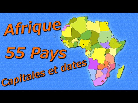 Les 55 pays membres de l'union africaine par années d'adhésion avec leurs capitales. Géographie.