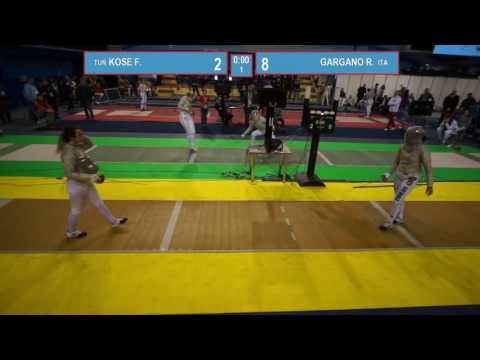 T32. GARGANO Rebecca (ITA) - KOSE Fatma Zehra (TUR). Sabre women.