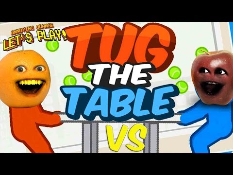 Annoying Orange vs Midget Apple - TUG THE TABLE: More Like Hump the Table!
