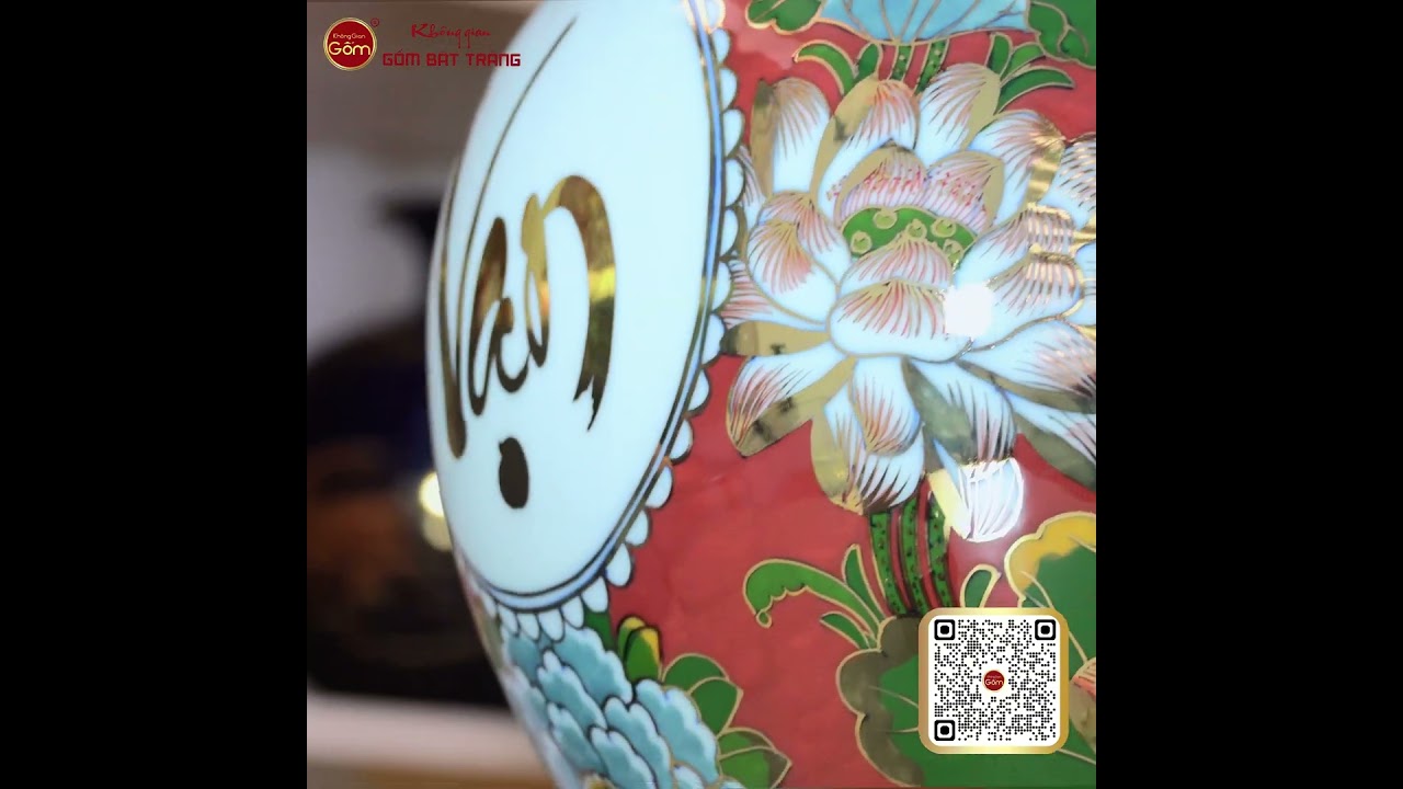 Quả Hút Lộc Vạn Sự Như Ý Tứ Hoa Phú Quý Hồng Bảo Vẽ Vàng