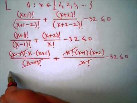 Matematica online BAC - Inecuatii cu Aranjamente de n obiecte luate cate k