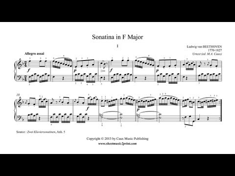 Beethoven : Sonatina in F Major, Anh. 5 (1/2)
