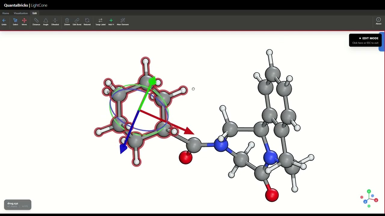 LightCone: A Molecule Visualization and Editing Tool