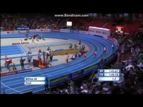 European Athletics Indoor Chamionshpis, Göteborg 2013, 800 m Men final - złoto Adama Kszczota