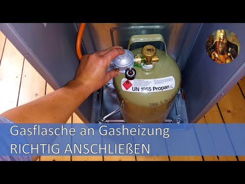 Gasflasche an Gasheizung RICHTIG anschließen
