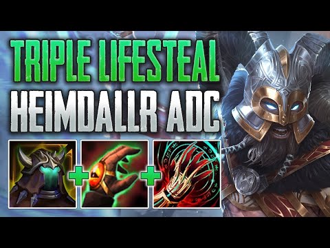TRIPLE LIFESTEAL OP! Heimdallr ADC Gameplay (SMITE Ranked Conquest)