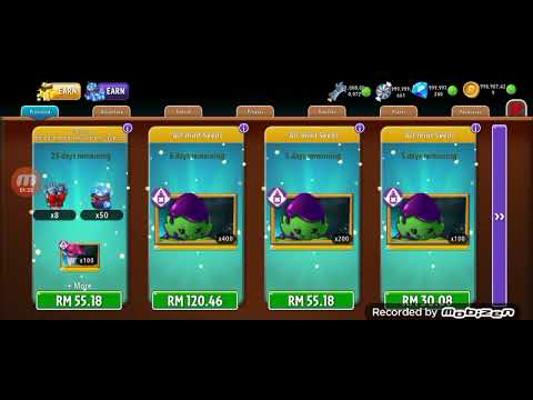 How to dowload pvz 2 10.9.1 mod unlocked all plants and secret plants  and unlocked all maps!!