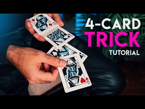 VISUAL 4 CARD PRODUCTION - Card Magic Tutorial (EASY)