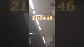 FuZzy jumpy Sydney Trains Digital Clock at Railway station