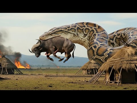 Part 26 - A Girl Alone Surviving In The Forest | Giant Python Destroys Village, Villagers Fight Back