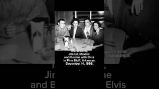 The Browns, Jim Ed, Maxine and Bonnie with Elvis in Pine Bluff, Arkansas.December 14, 1956..