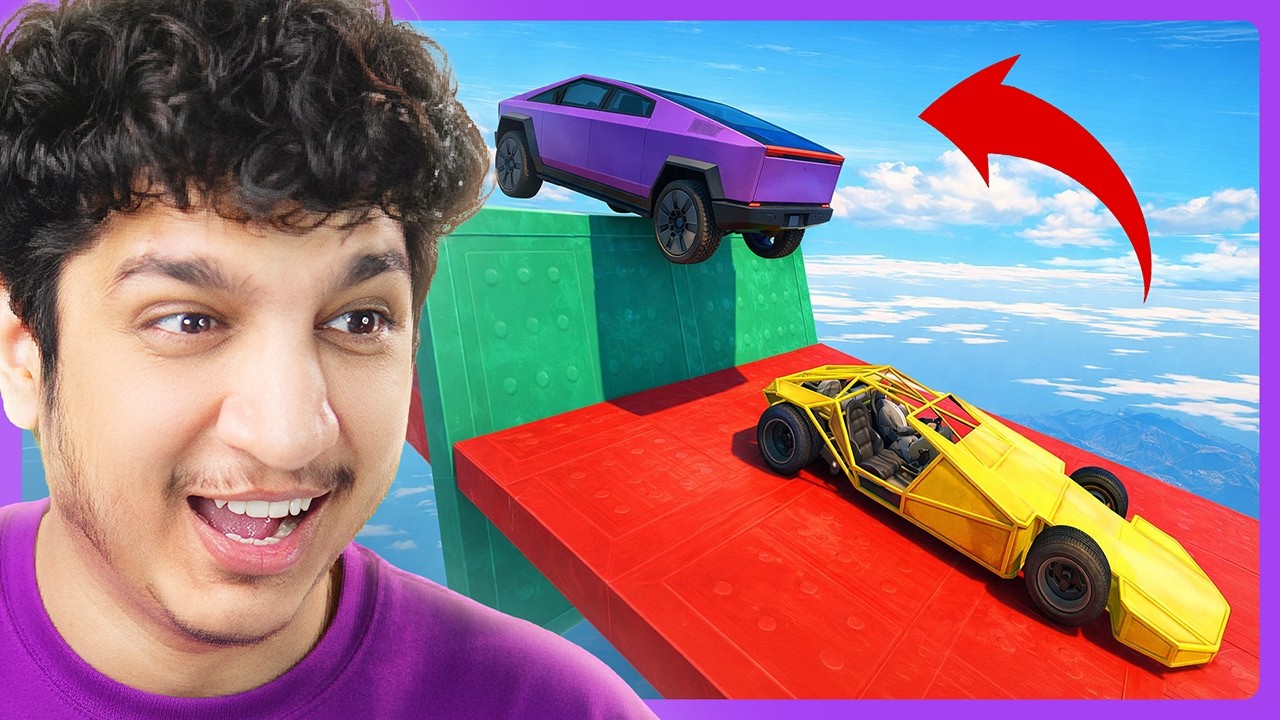 GTA 5 Car Parkour Race | Potato