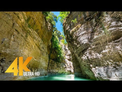 Journey along the Osumi Canyon, Albania - Most Beautiful Places in Europe - 4K Nature Relax Video