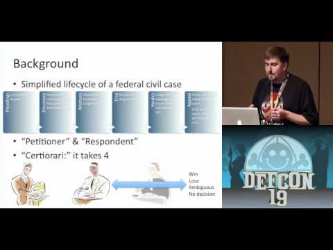 DEF CON 19 Hacking Conference Presentation By   Foofus   Handicapping the US Supreme Court Can We Get Rich by Forceful Browsing   Video clip0