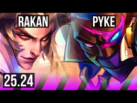 RAKAN & Vayne vs PYKE & Xayah (SUP) | KR Master | 25.24