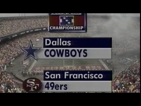 1992 NFC Championship Cowboys vs 49ers Highlights (CBS intro)