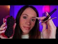 ASMR / Playing With Your Hair (hair brushing & clipping)