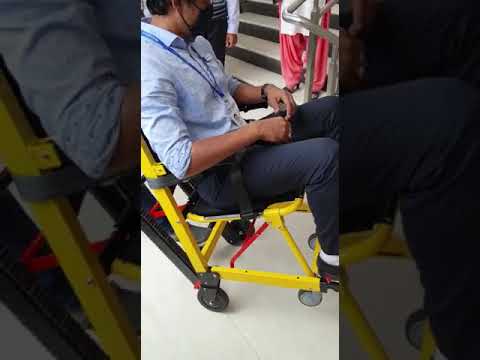 Staircase Evacuation Wheelchair, Black & Yellow