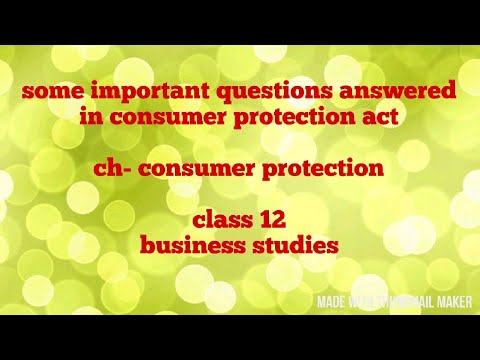 Consumer protection class 12 business studies