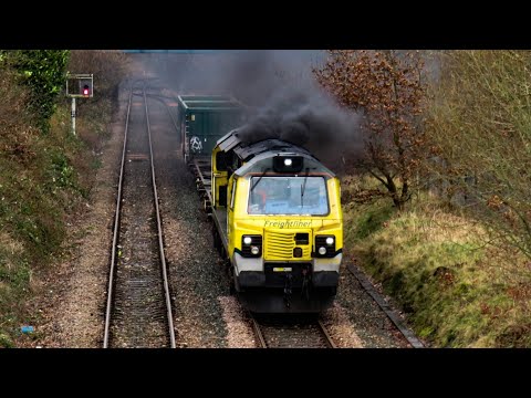 *CRAZY CLAG & TONES* FL Class 70 No. 70015 on 4H68 Guide Bridge Yd - Crewe B.H on 11.02.2020 - HD