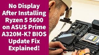 No Display After Installing Ryzen 5 5600 on ASUS Prime A320M-K? BIOS Update Fix Explained!