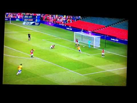 Olympics 2012|| Brazil first 3 goals against egypt men's football!!!!