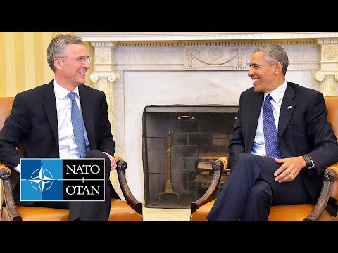 NATO事務総長、米大統領と会見、4日APR.2016 (NATO Secretary General with US President, 4 APR. 2016)