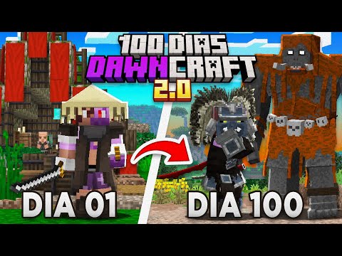 SOBREVIVI 100 DIAS NO NOVO DAWNCRAFT ECHOS OF LEGENDS COMO SAMURAI NO MINECRAFT COM O @BrunimNeets