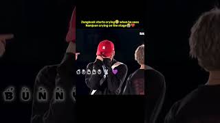 Download lagu Remember Jungkook starts crying 🥺 on the stage when he sees Namjoon crying 😭💔 #jungkook #rm #shorts mp3