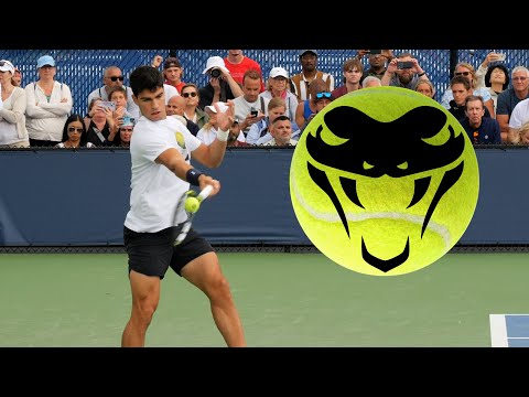 Carlos Alcaraz SMASHING Forehands and Backhands In 4k