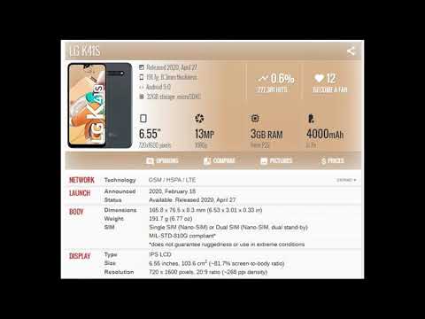 LG K41S PRICE AND SPECIFICATION