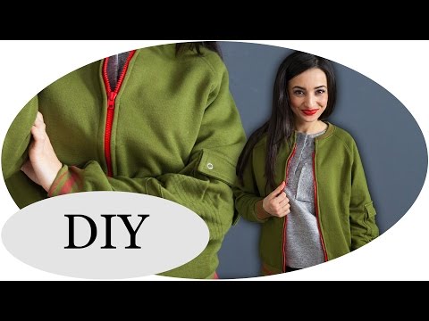 UPCYCLING-DIY: Trendige COLLEGE JACKE // Quick & Easy