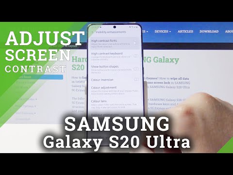 How to Turn On / Off High Contrast Text in SAMSUNG Galaxy S20 Ultra