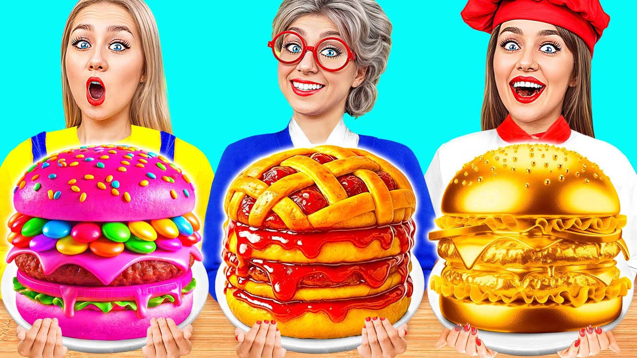 自分 vs おばあちゃんの料理チャレンジ | おいしい料理のレシピ Jelly DO Challenge