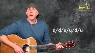 Download lagu Acoustic guitar lesson learn Soul Asylum Runaway Train EZ fun strumming just 5 chords mp3