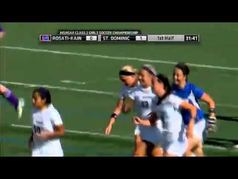 Kristin Wolff of St. Dominic scores a goal in the MSHSAA class 2 championship