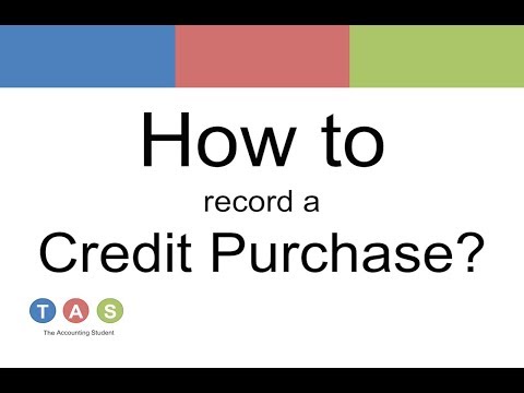 Part of a video titled How to record a Credit Purchase? - YouTube