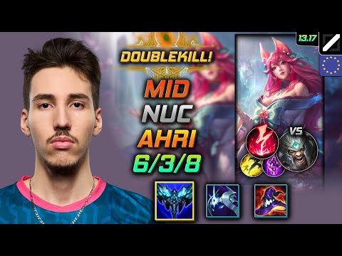 Ahri Mid Build Nuc Everfrost Electrocute - LOL EUW Challenger Patch 13.17