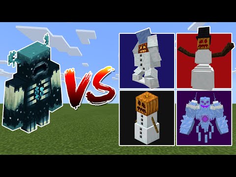 Warden vs ALL Snow Golems in Minecraft
